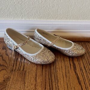 Crewcuts Sparkly Gold Mary Jane Shoes